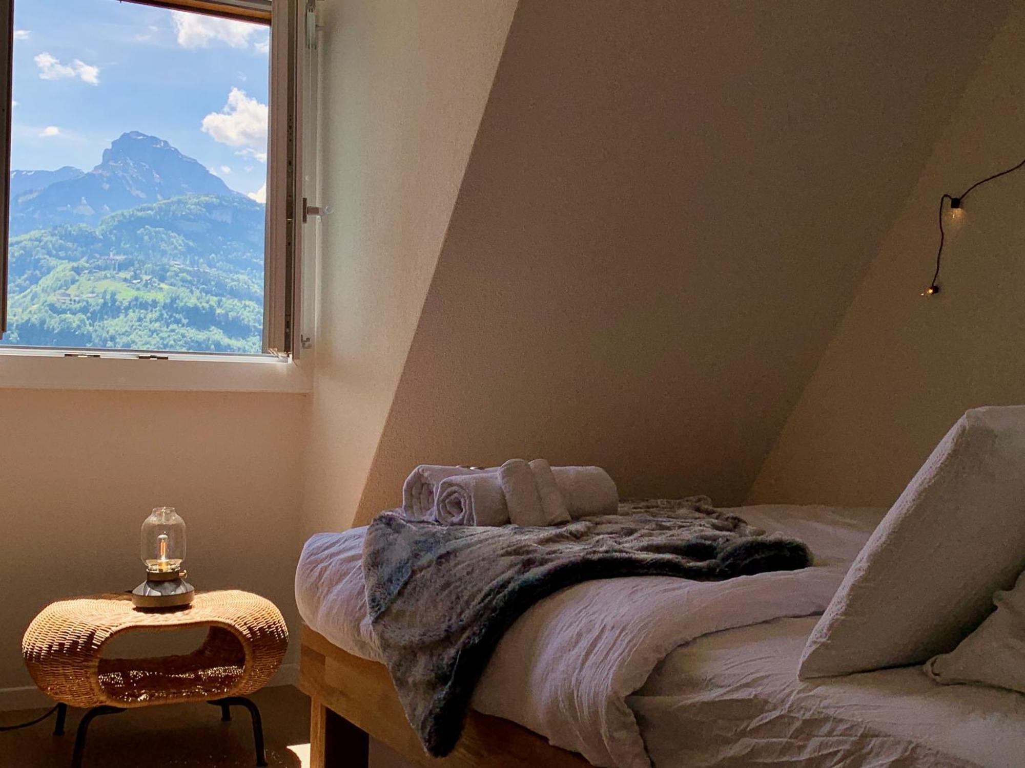 Luna O Mountainview O Pizzaoven Brunnen Kültér fotó